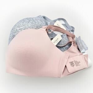 2 - SOMA Enbliss NURSING Wirless Bra Size 38DDD New w/ Tags in Rose & Graphite